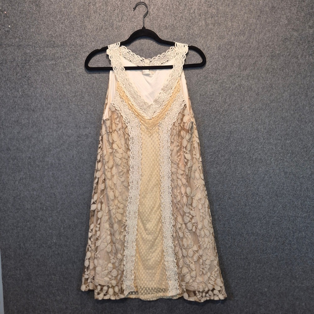 Altard State Floral Lace Dress With Crochet at Neck Lrg Fairy Whimsical Boho